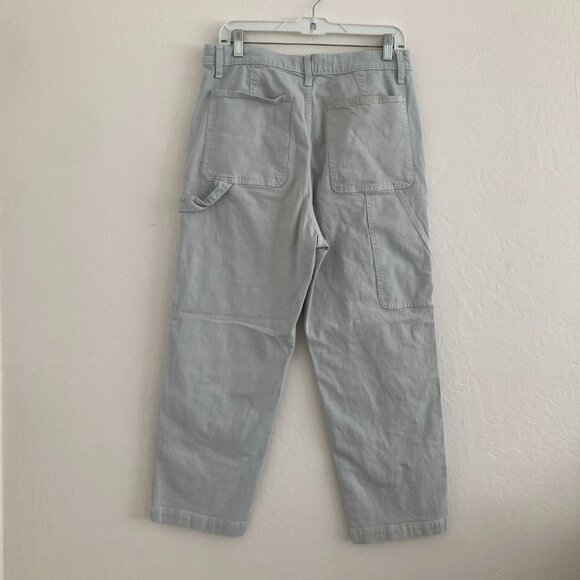 Madewell Carpenter Jeans Cropped Light Blue High Rise 90s Baggy Casual Size 29 - Picture 6 of 9